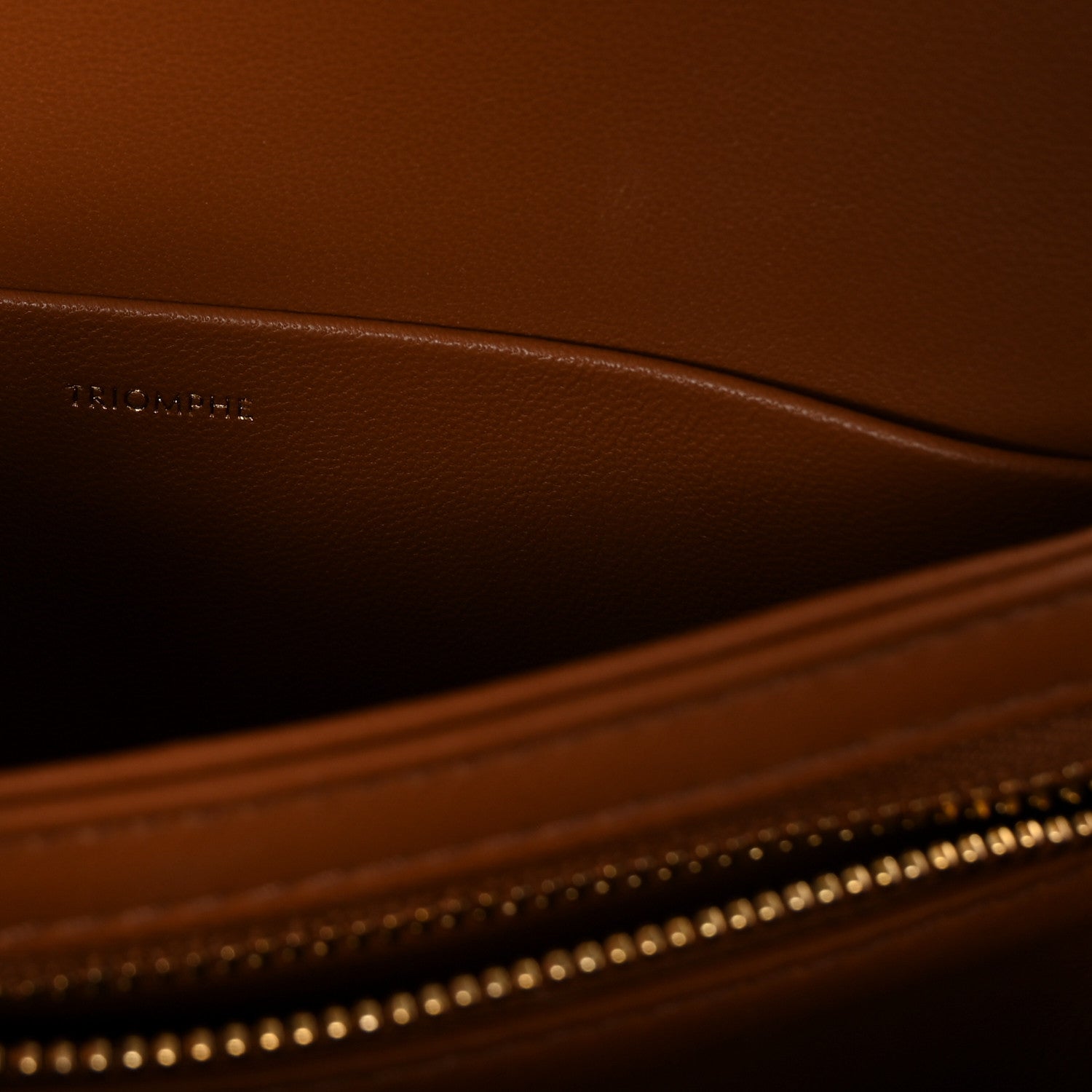 Celine Calfskin Triomphe Canvas Teen Triomphe Bag Tan 8 of 11