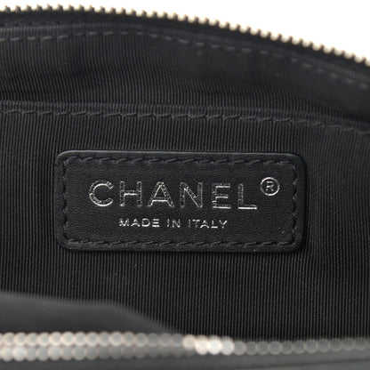 Chanel Crumpled Calfskin Quilted Casual Rock Waist Bag Fanny Pack Black 6 of 10
