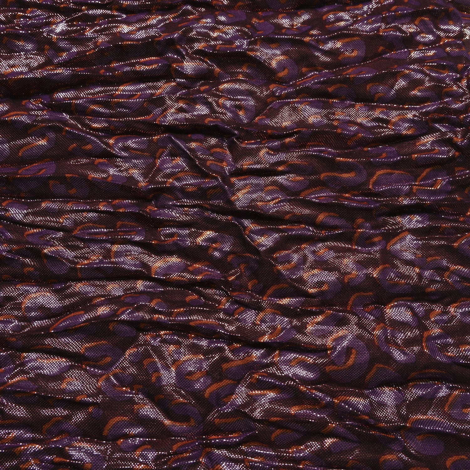 Louis Vuitton Cashmere Silk Polyester Stephen Sprouse Disco Leopard Stole Purple 2 of 3