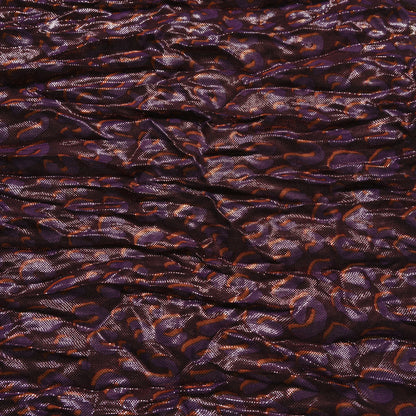 Louis Vuitton Cashmere Silk Polyester Stephen Sprouse Disco Leopard Stole Purple 2 of 3