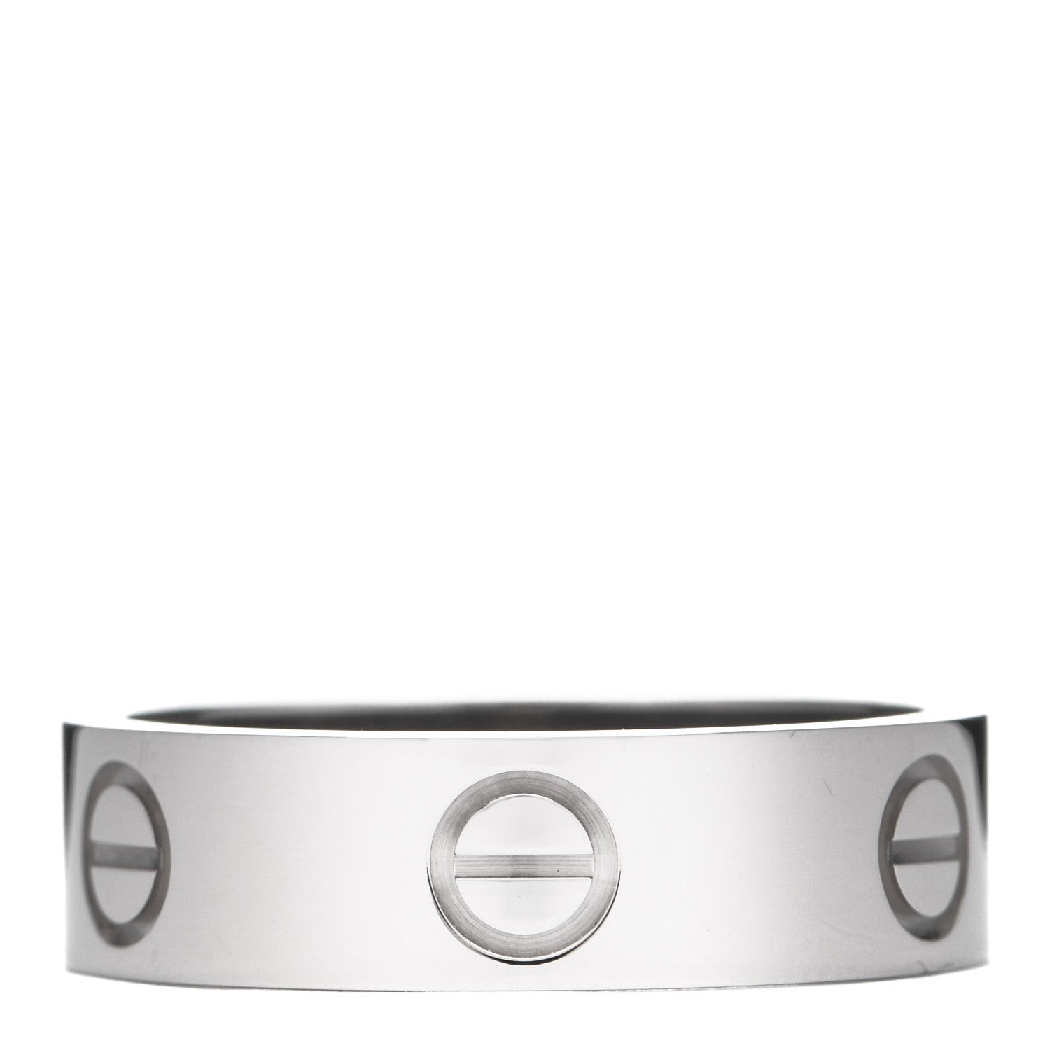 Cartier 18K White Gold 5.5mm LOVE Ring 55 7.25 1 of 4