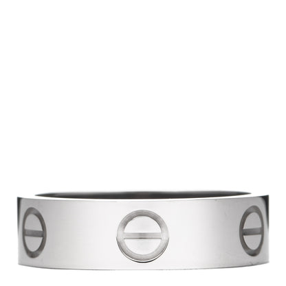 Cartier 18K White Gold 5.5mm LOVE Ring 55 7.25 1 of 4