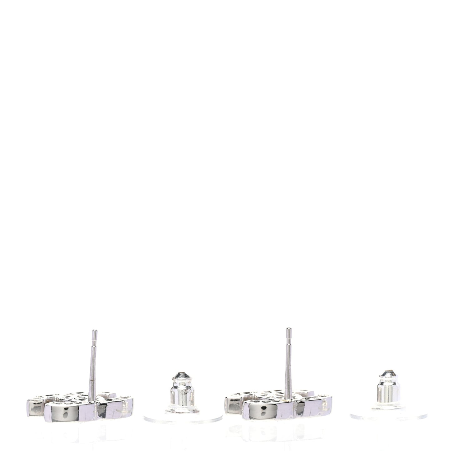 Crystal CC Earrings Silver