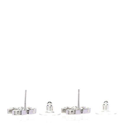 Chanel Crystal CC Earrings Silver 4 of 5