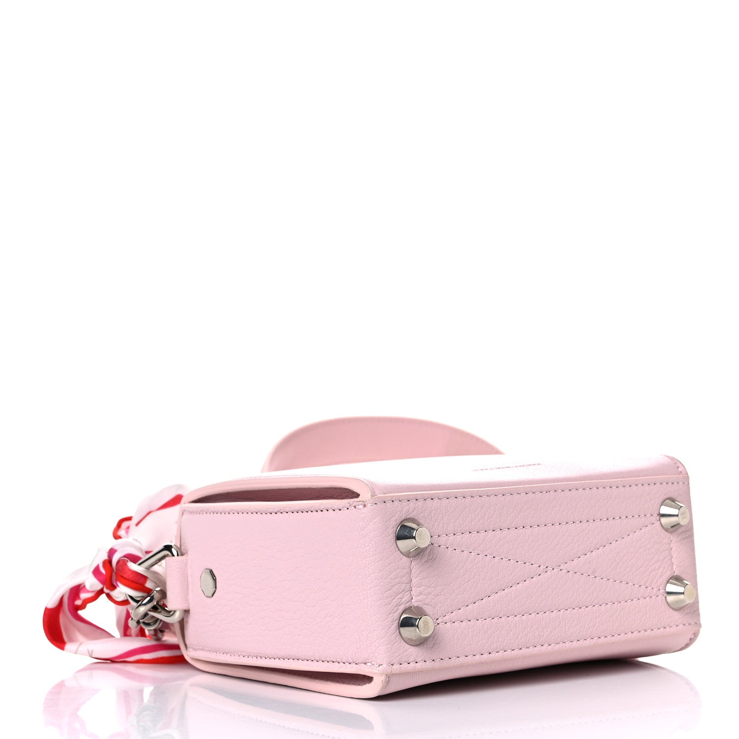 Alexander McQueen Calfskin Silk Scarf Box Shoulder Bag 16 Baby Pink Ivory 4 of 17