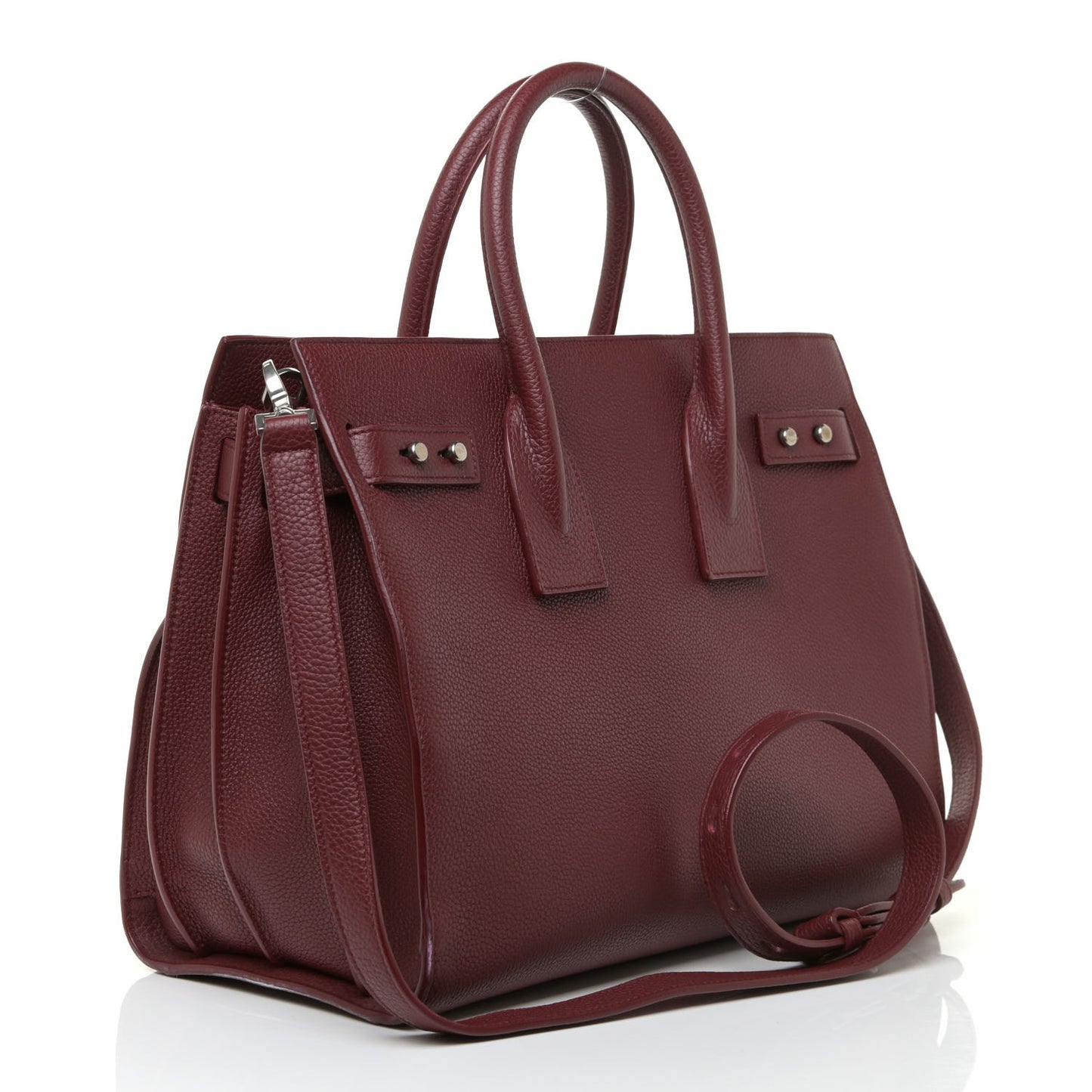 Grained Calfskin Small Supple Sac De Jour Dark Pallisandre