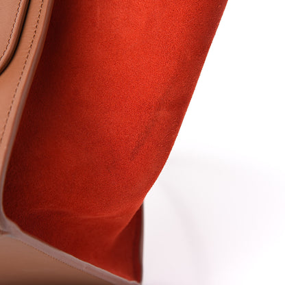 Celine Natural Calfskin Suede Medium Bi-Color Trapeze Tan 13 of 14