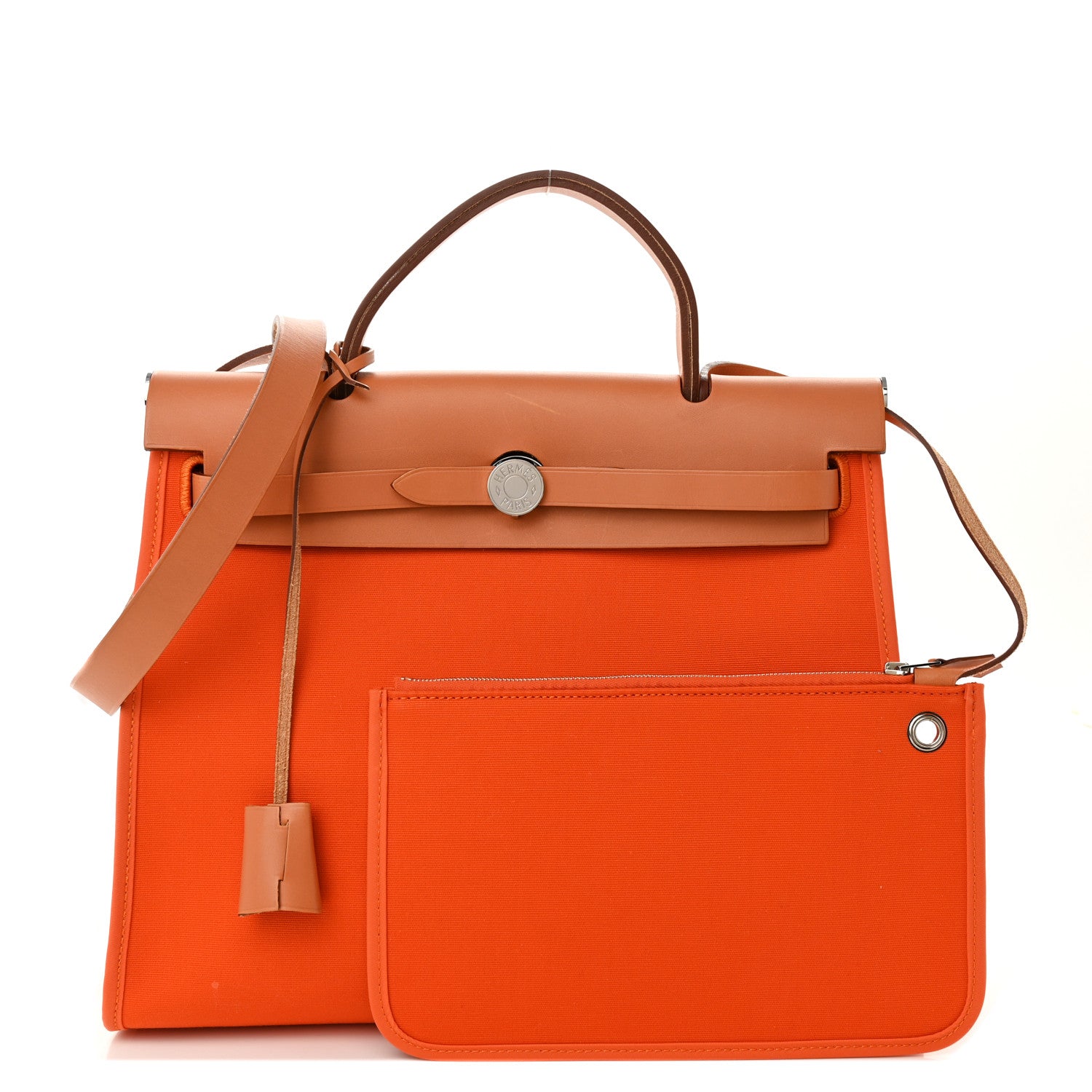 Hermes Toile Vache Hunter Herbag Zip 31 PM Orange 1 of 12