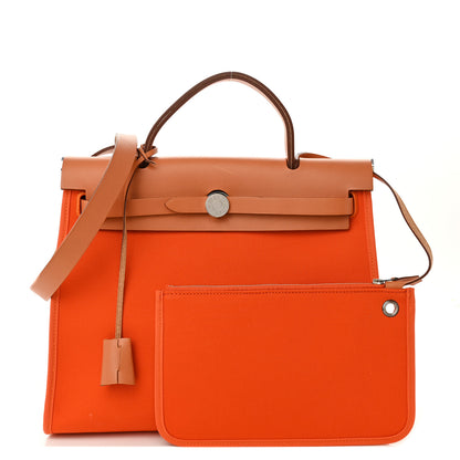 Hermes Toile Vache Hunter Herbag Zip 31 PM Orange 1 of 12