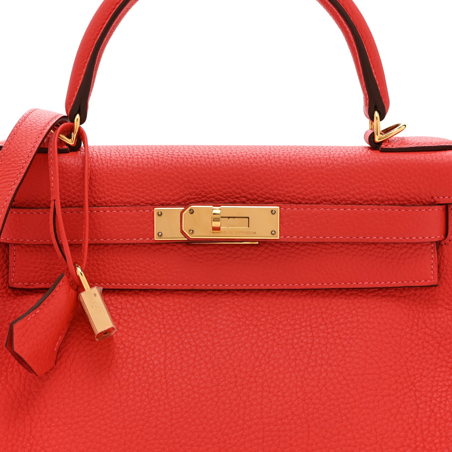 Hermes Togo Kelly Retourne 28 Rouge Pivoine 8 of 10