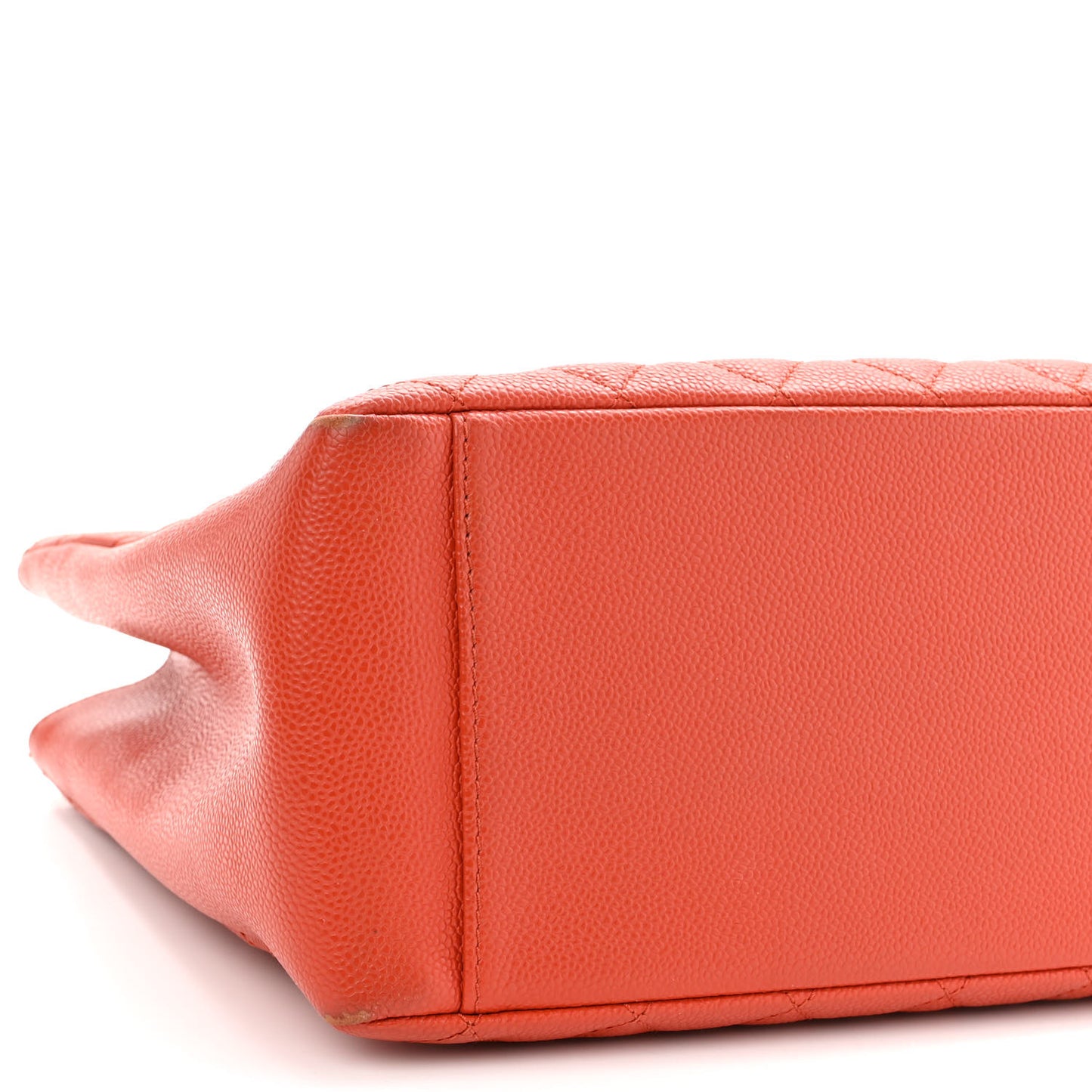 Caviar Quilted Grand Shopping Tote GST Orange