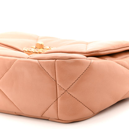 Chanel Lambskin Quilted Medium Chanel 19 Flap Light Brown 10 of 10