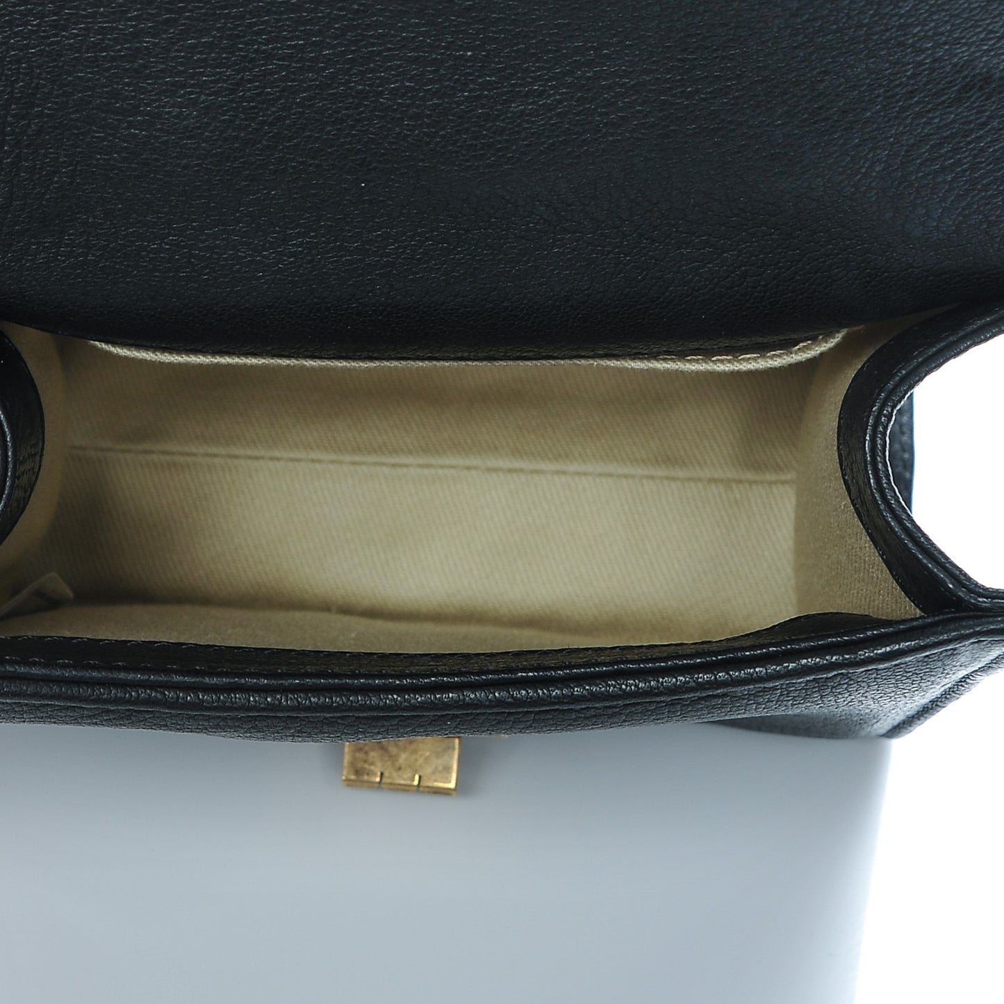 Metallic Goatskin Quilted Small Rita Top Handle Flap Green