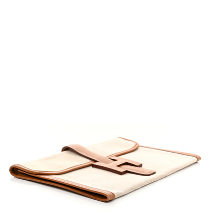 Hermes Peau Porc Toile Jige PM Clutch 4 of 9