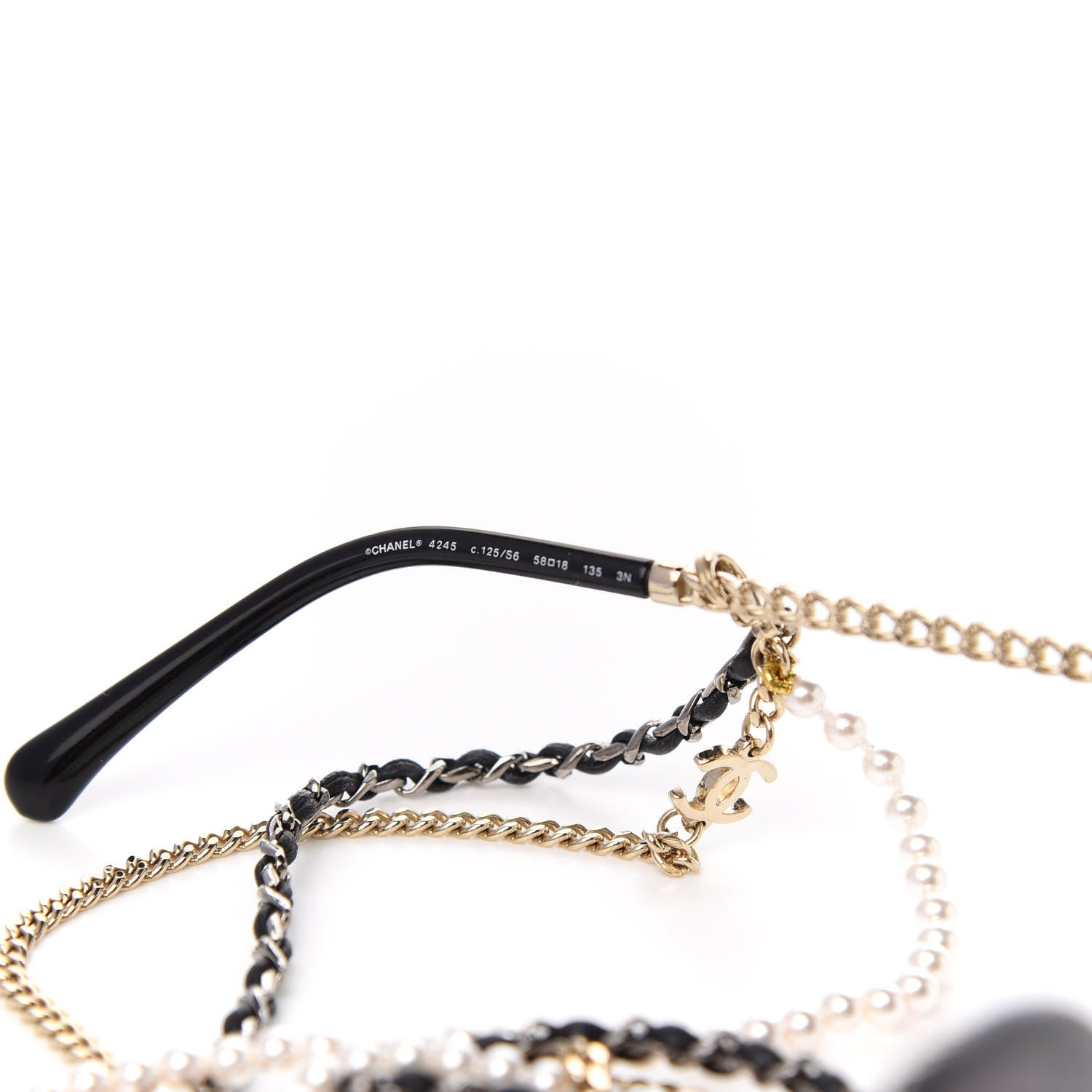 Chanel Round Chain Sunglasses 4245 Gold 5 of 6