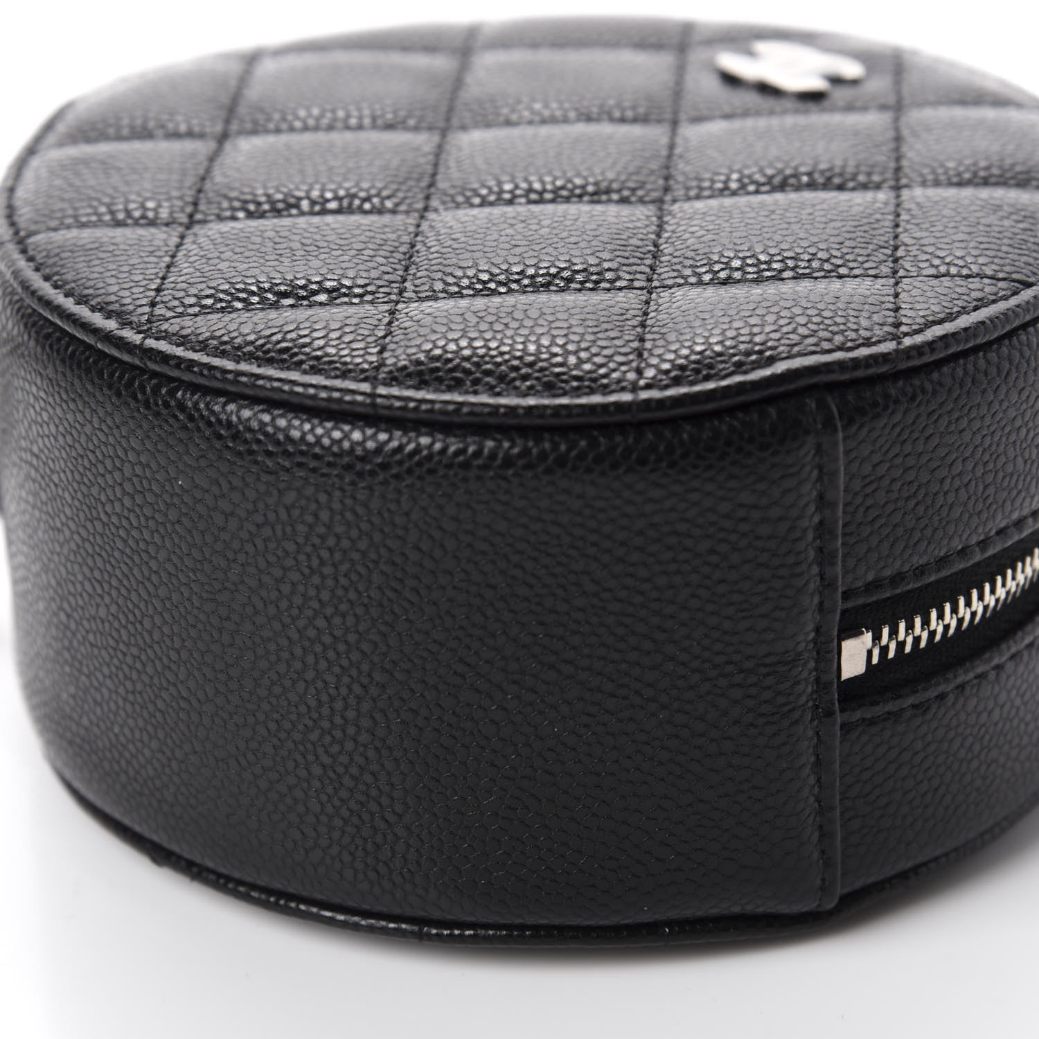 Chanel Caviar Quilted Round Clutch With Chain Black 7 of 11