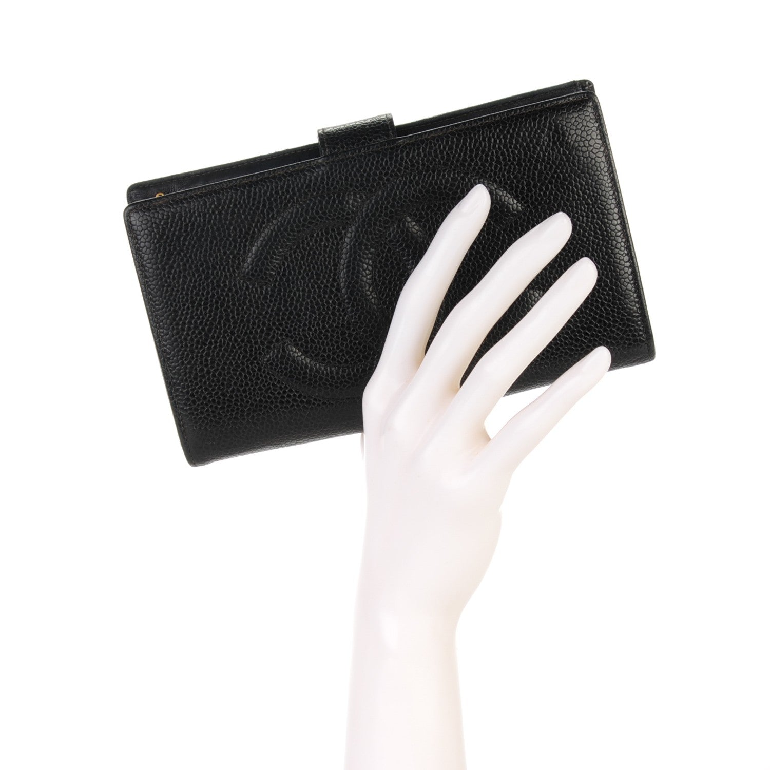 Chanel Caviar Timeless CC French Wallet Black 2 of 8