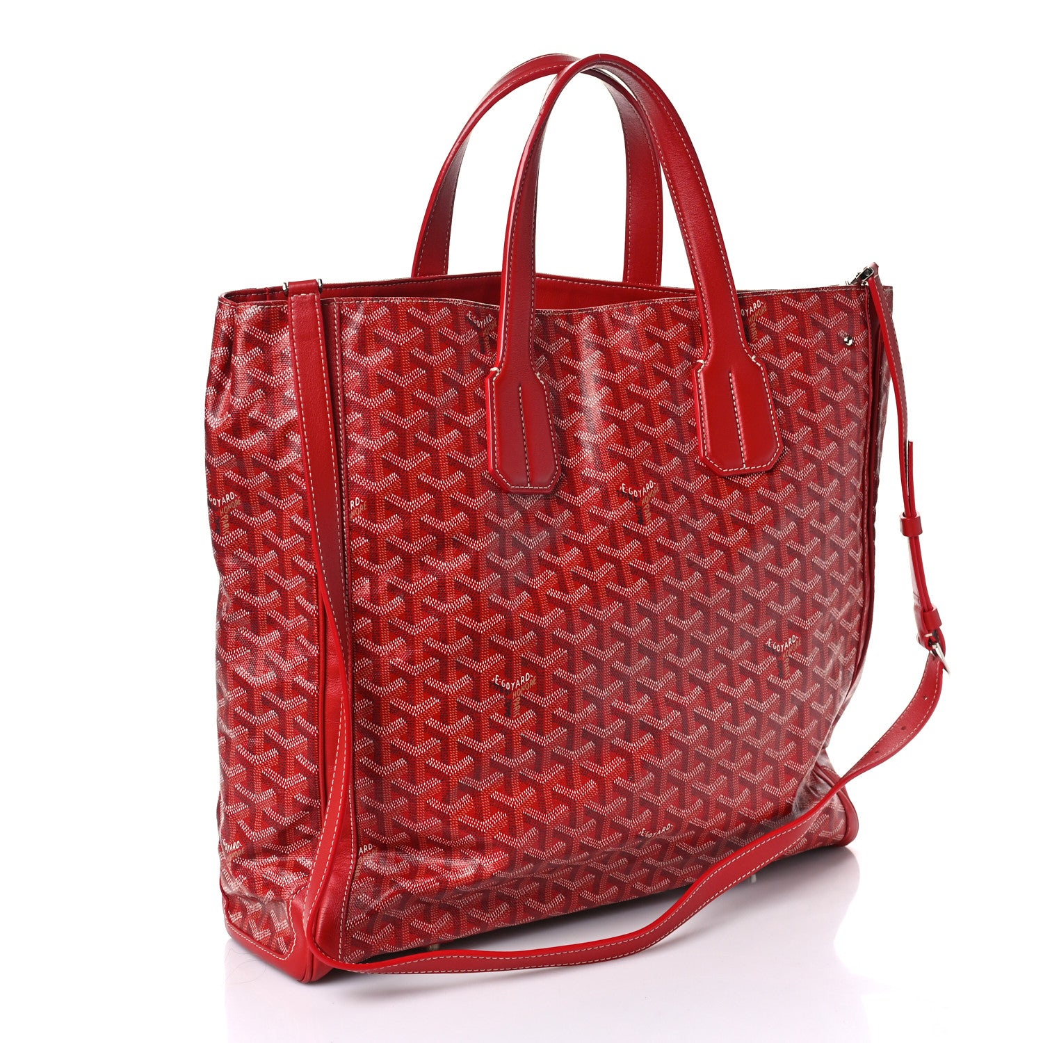 Goyard Goyardine Voltaire Smile Tote Red 3 of 8