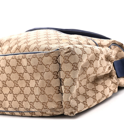 Gucci Monogram Natural Pigskin Large Diaper Bag Beige Ebony Cocoa Dark Chocolate 10 of 13