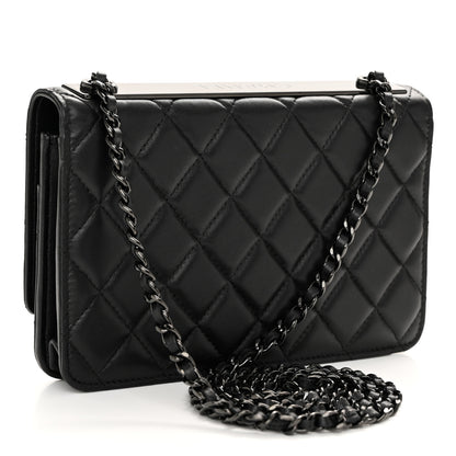 Chanel Lambskin Quilted Trendy CC Wallet On Chain WOC So Black 3 of 12