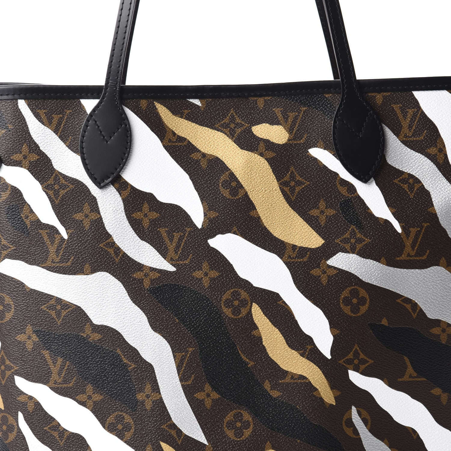 Louis Vuitton X LOL Monogram Neverfull MM Gold Silver 10 of 11