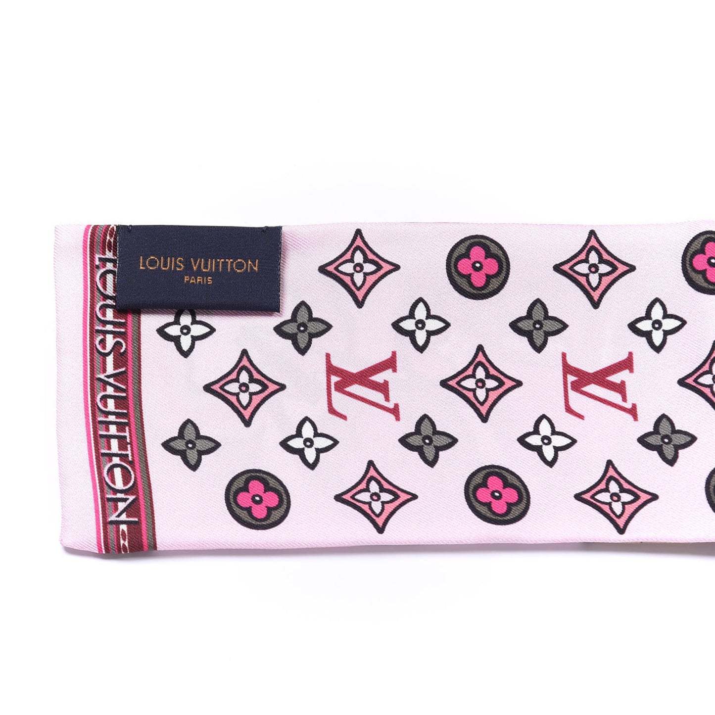 Silk Monogram Street Bandeau Rose