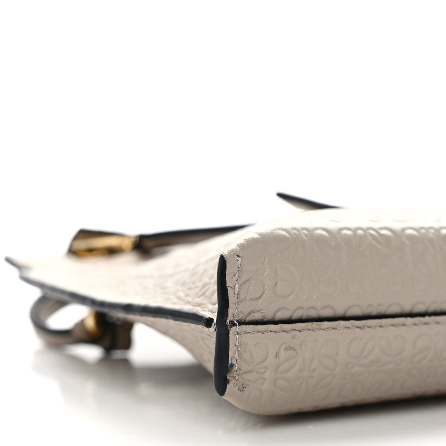 Loewe Calfskin Embossed Mini Repeat T Pouch Beige 7 of 9