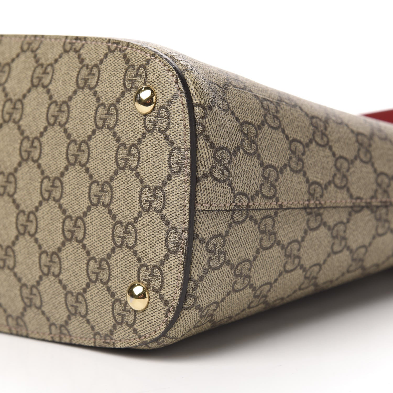Gucci GG Supreme Monogram Linea A Hobo Red 9 of 11