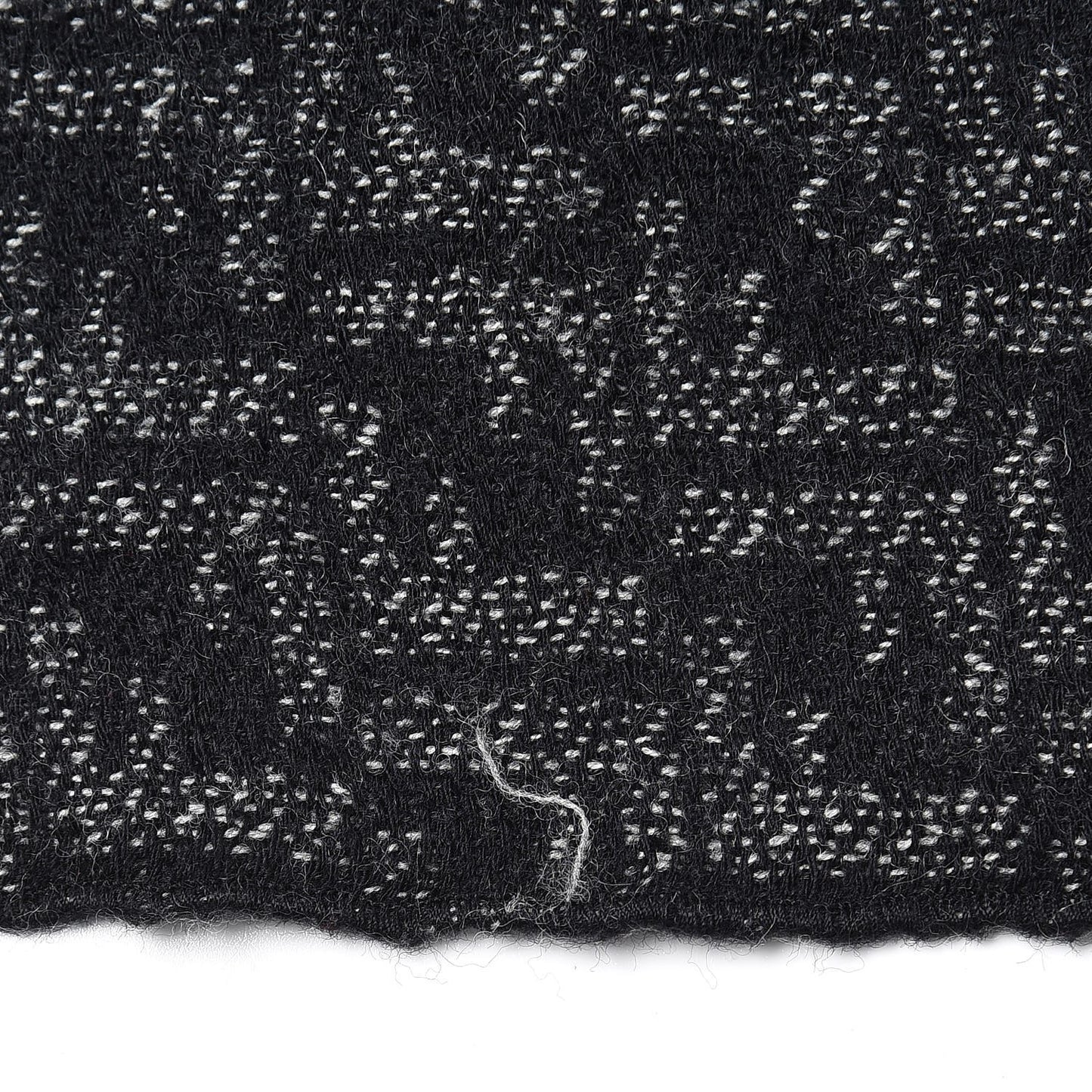 Wool FF Scarf Grey Black