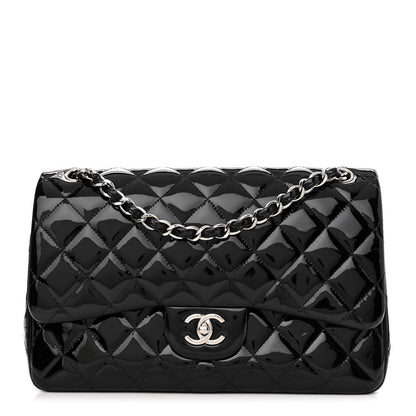 Chanel Patent Quilted Jumbo Double Flap Black 1 of 10