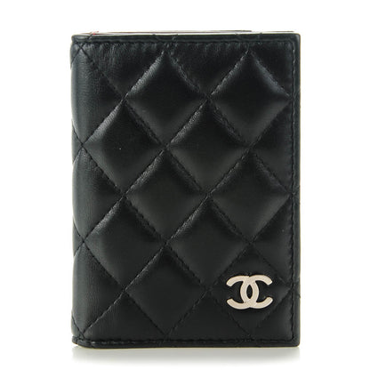 Chanel Lambskin Quilted Card Holder Wallet Black 1 of 7