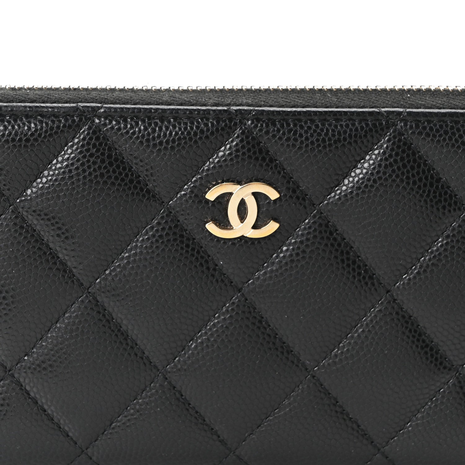 Chanel Caviar Quilted Medium Zip Around Wallet Black 9 of 12