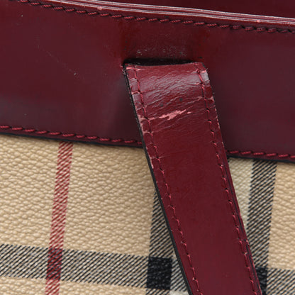 Burberry Haymarket Check Shoulder Bag Red 33 of 36