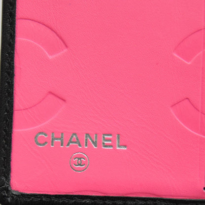 Chanel Calfskin Quilted Cambon Bi-Fold Wallet Black White 7 of 10