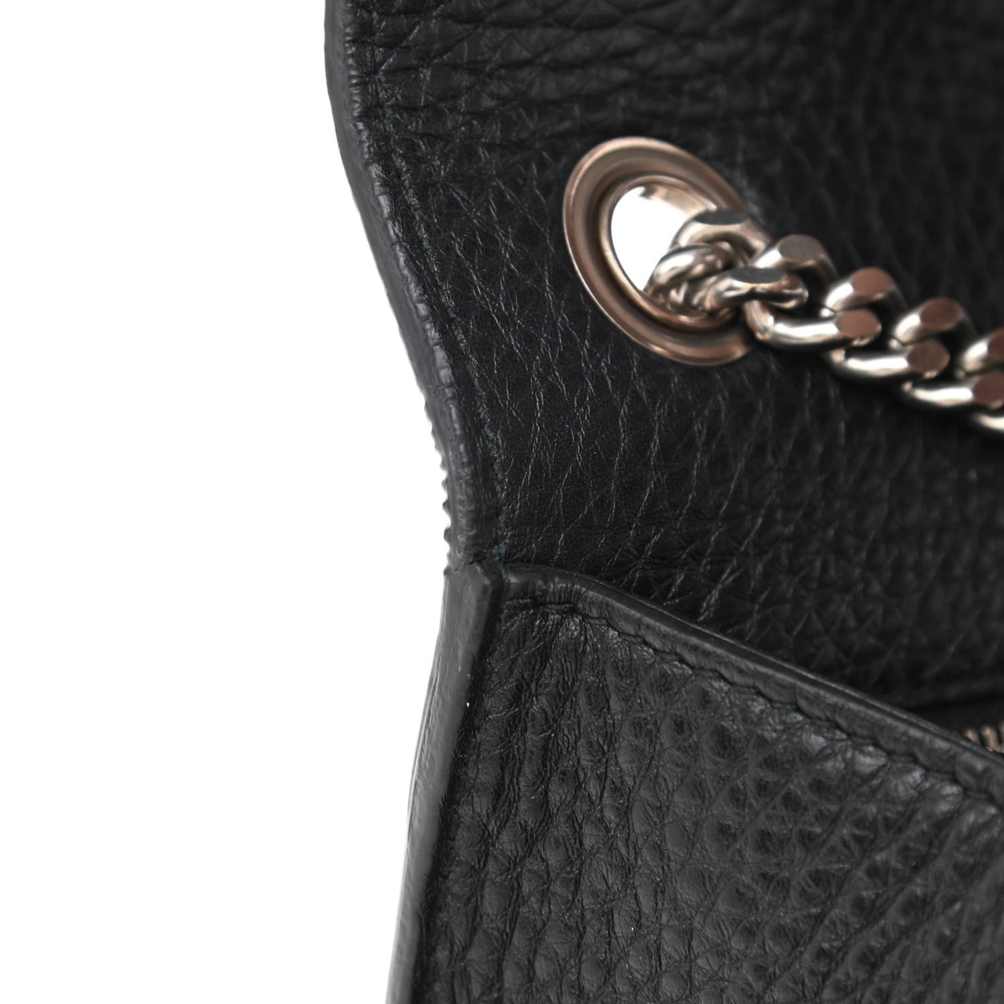 Calfskin Studded Medium Miss Bamboo Shoulder Bag Black