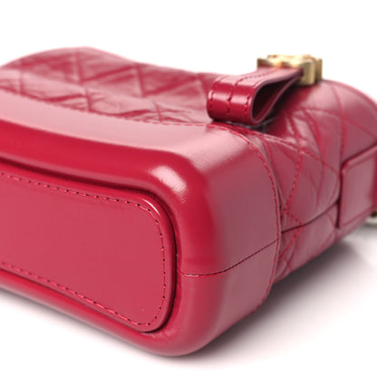 Chanel Aged Calfskin Quilted Small Gabrielle Hobo Dark Fuchsia 10 of 10