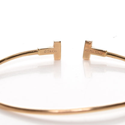 Tiffany 18K Yellow Gold Narrow T Wire Bracelet 3 of 3
