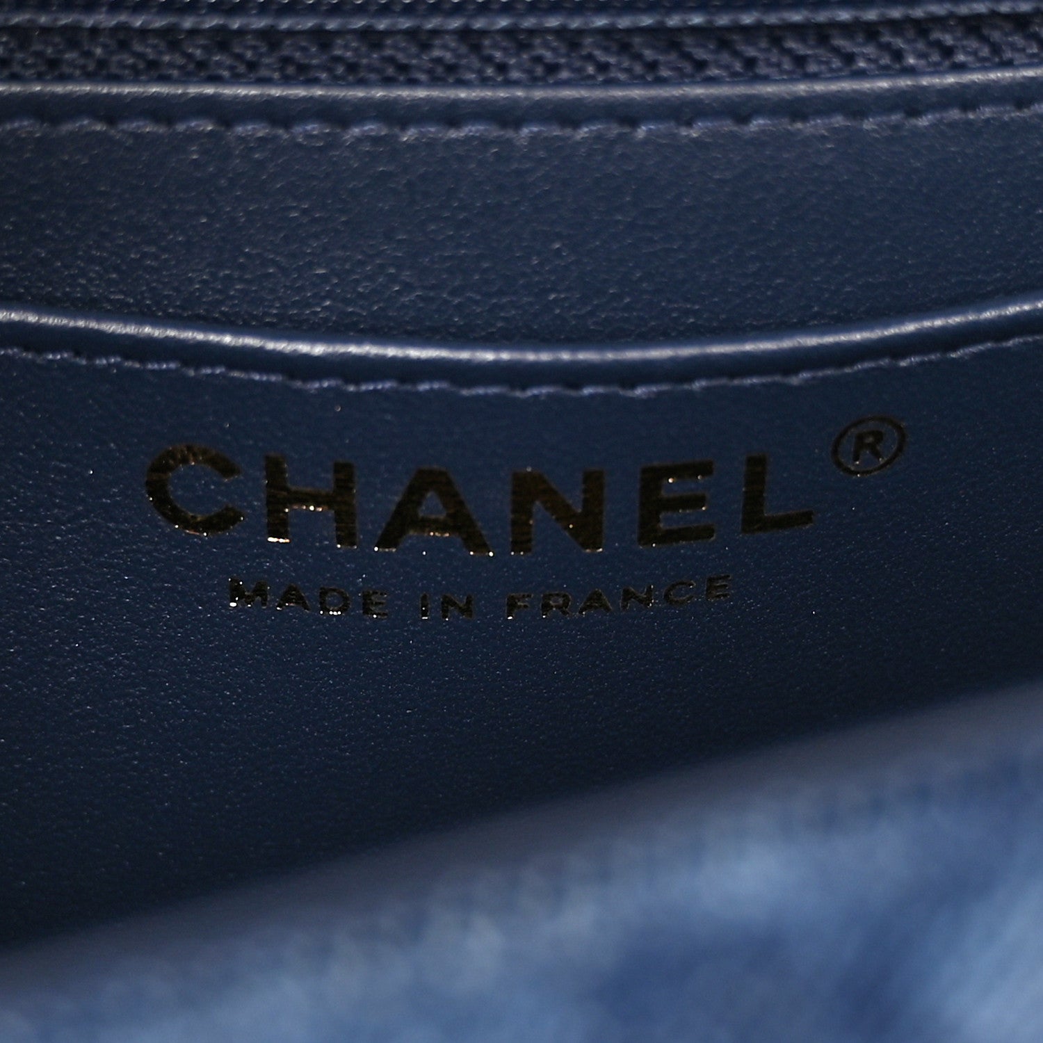 Chanel Printed Denim Quilted Mini Rectangular Flap Dark Blue 6 of 11