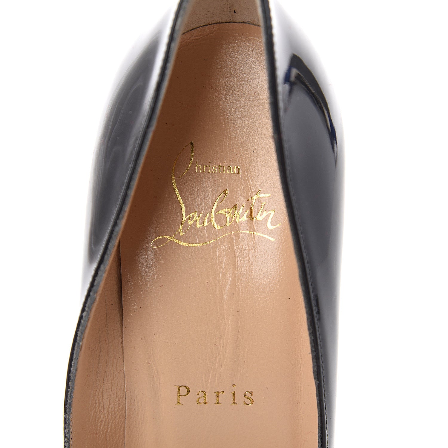 Christian Louboutin Patent Pigalle Follies 100 Pumps 37 Fusain 7 of 7