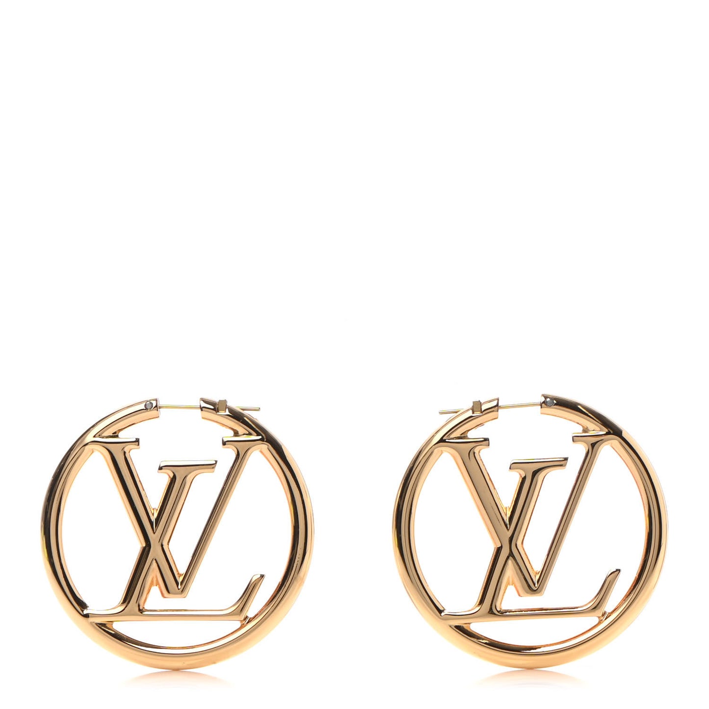 Metal Louise Hoop Earrings Gold