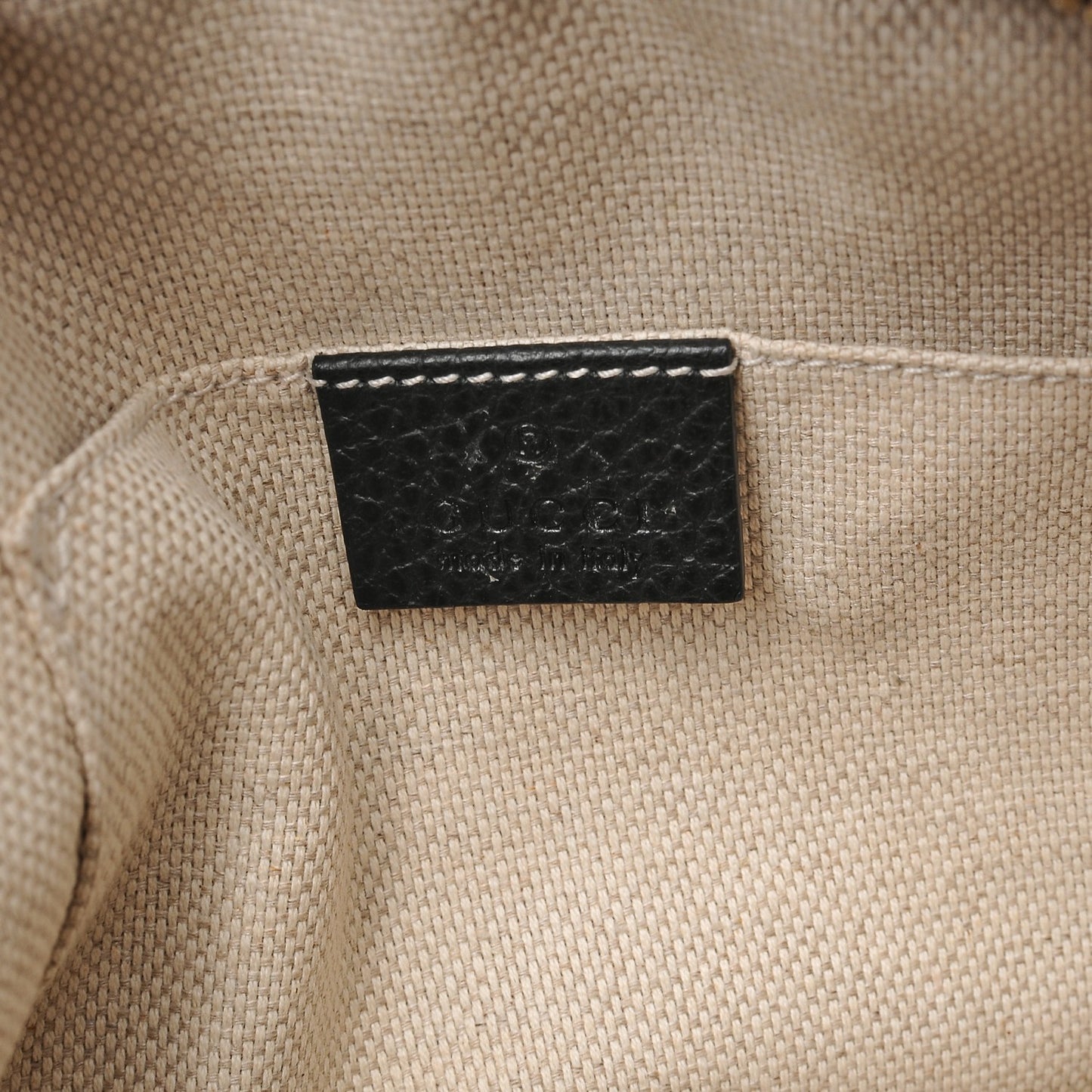 Dollar Calfskin Bi-Color Small Soho Disco Bag Mystic White Black