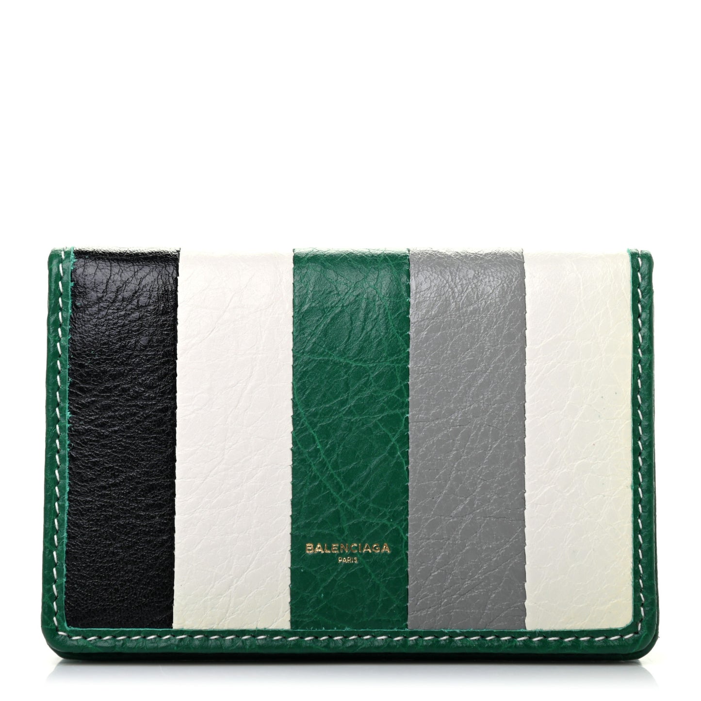 Agneau Arena Multicolore Bazar Bi-Fold Card Case Green Grey Black