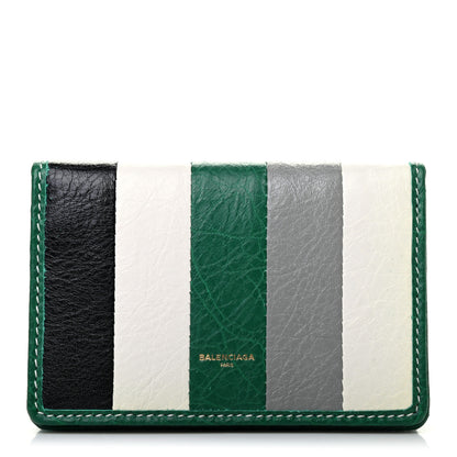 Balenciaga Agneau Arena Multicolore Bazar Bi-Fold Card Case Green Grey Black 1 of 5