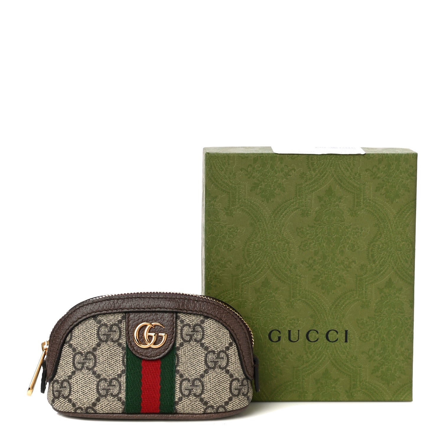 Gucci GG Supreme Monogram Web Ophidia Dome Key Pouch Beige New Acero 12 of 12