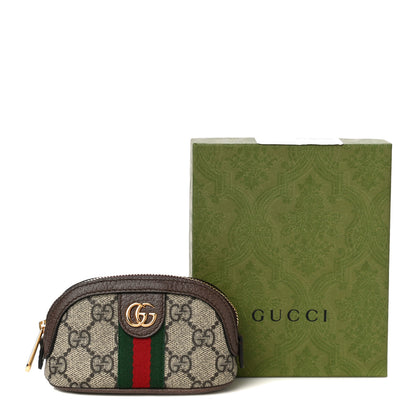 Gucci GG Supreme Monogram Web Ophidia Dome Key Pouch Beige New Acero 11 of 11