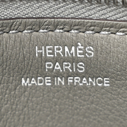 Hermes Evercolor Zipengo Chaine D'Ancre Card Holder Gris Meyer 6 of 9