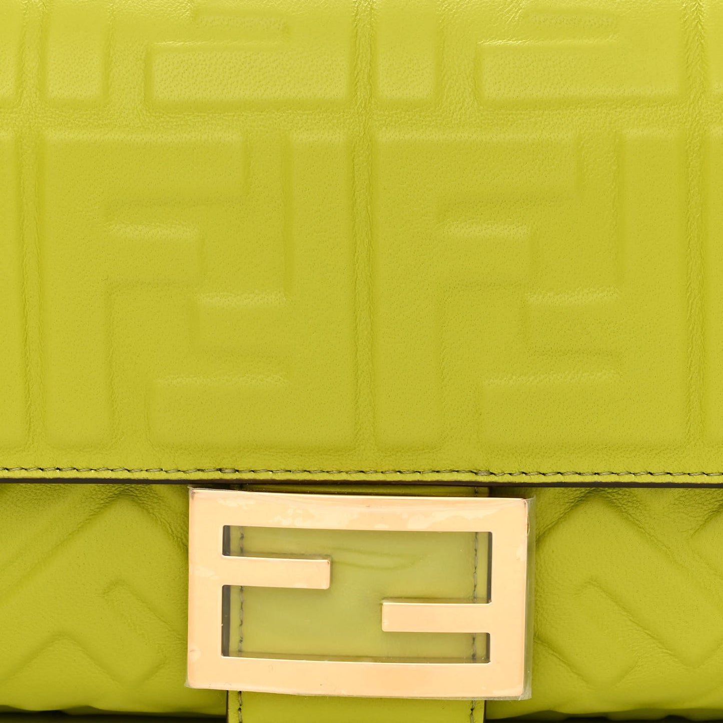 Nappa FF 1974 Embossed Baguette Wasabi