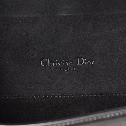 Christian Dior Metallic Calfskin Cannage Lady Dior Convertible Clutch Gunmetal 10 of 14
