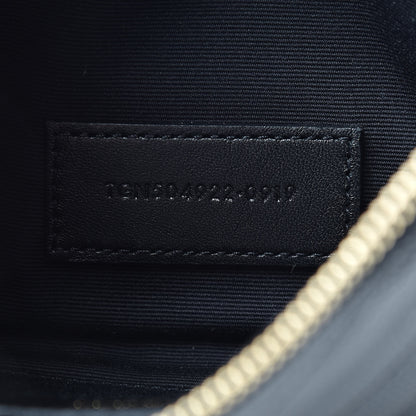 Saint Laurent Grain De Poudre Chevron Monogram Bill Pouch Black 7 of 8