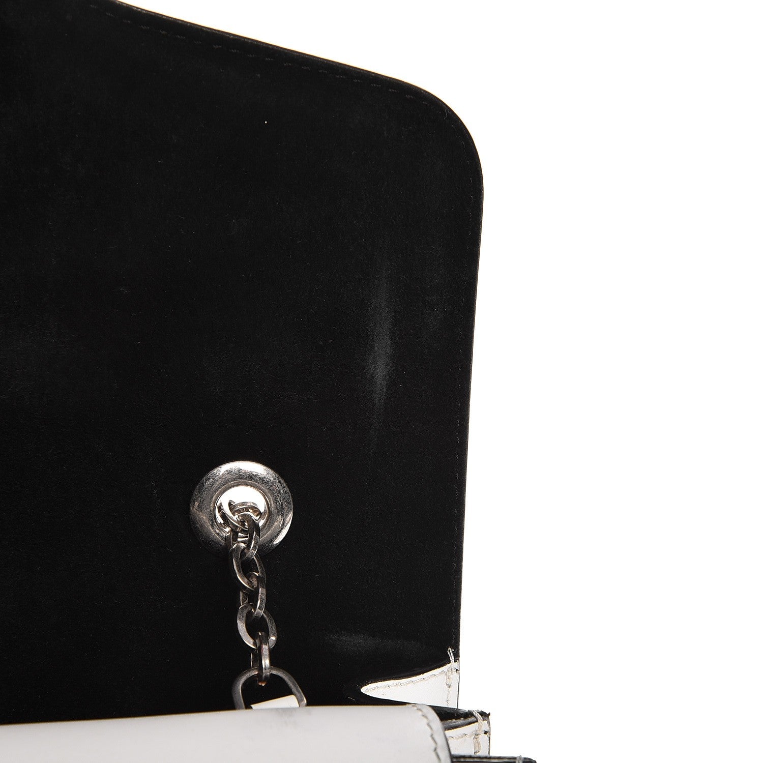 Alexander McQueen Calfskin Heroine Chain Satchel Ivory Black 9 of 16